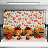 Aperturee - Aperturee Cherry Pie Flags Photography Cake Smash Backdrop